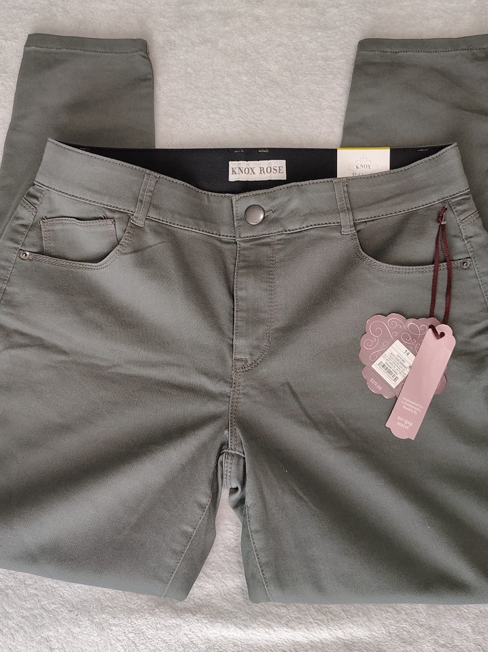 Knox Rose Women’s Olive Slim Stretch Jeans